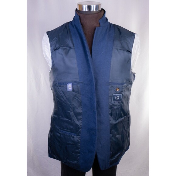 J Crew Thompson Blazer Men's 44R Navy Blue Flex Wool Cotton Sport Coat 2-Button - Picture 9 of 13